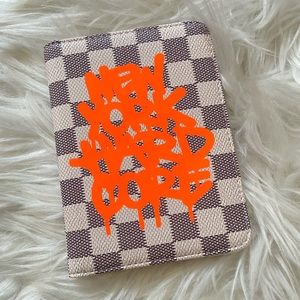 Neon Orange Graffiti Passport Holder / Wallet ✴️